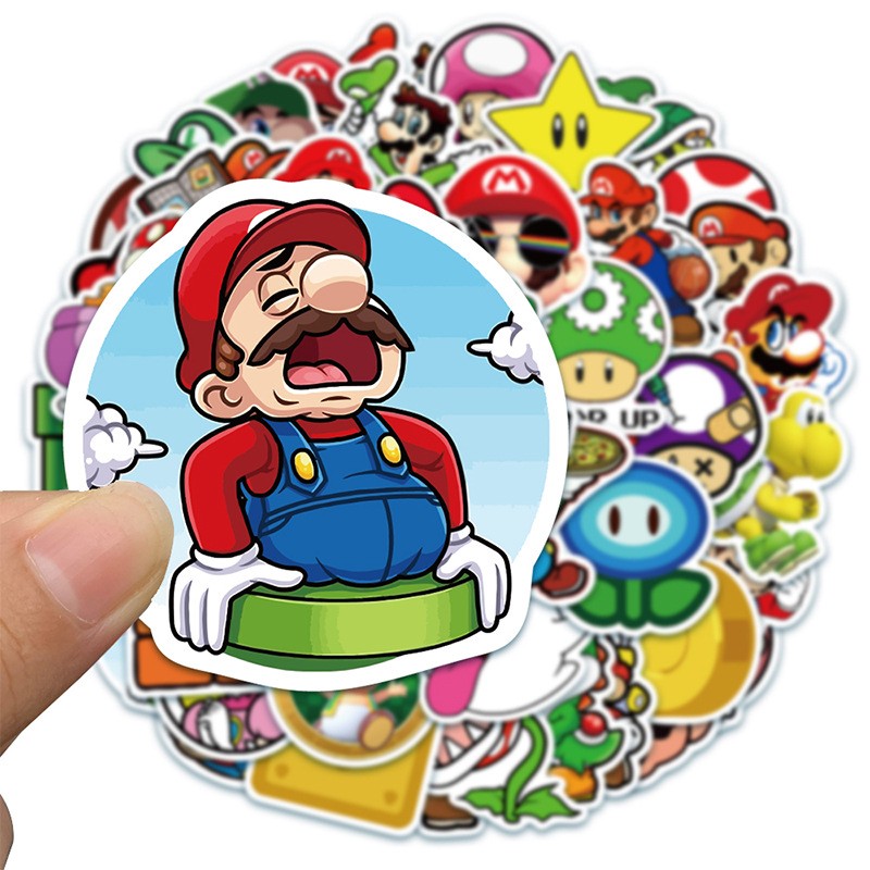 Sticker 50 miếng hình dán Mario SetC