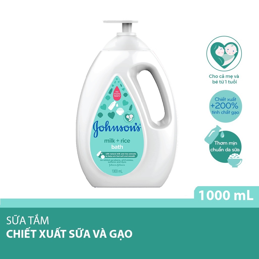 Sữa tắm Johnson's Baby chứa sữa và gạo (1000ml)