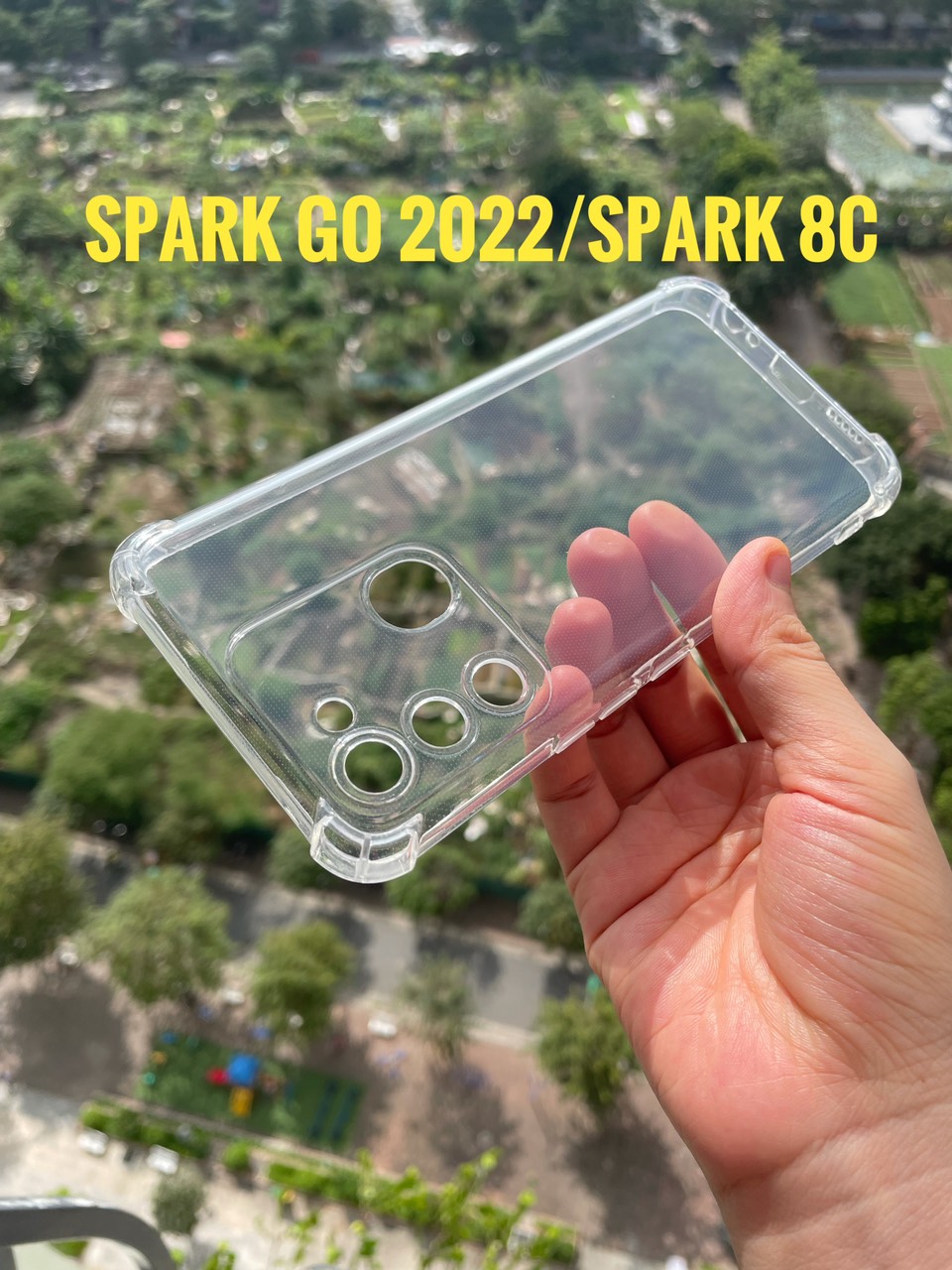 Ốp Lưng cho Tecno Spark Go 2022, Spark 8C Dẻo Trong Suốt Chống Sốc Có Gù Bảo Vệ 4 Góc