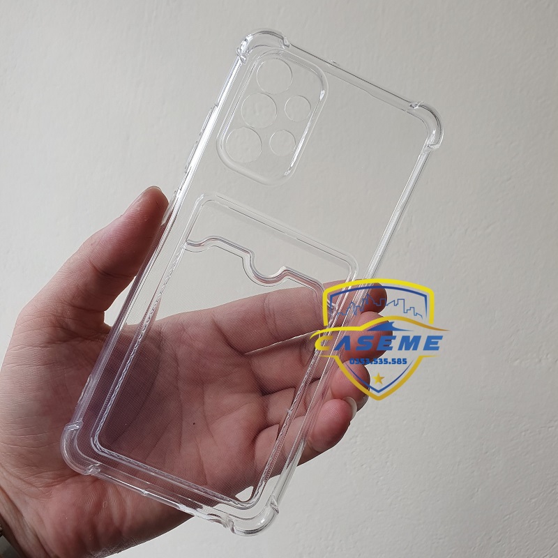Ốp chống sốc dành cho Samsung Galaxy A32 4G silicon trong suốt cao cấp kèm ngăn ví đựng thẻ