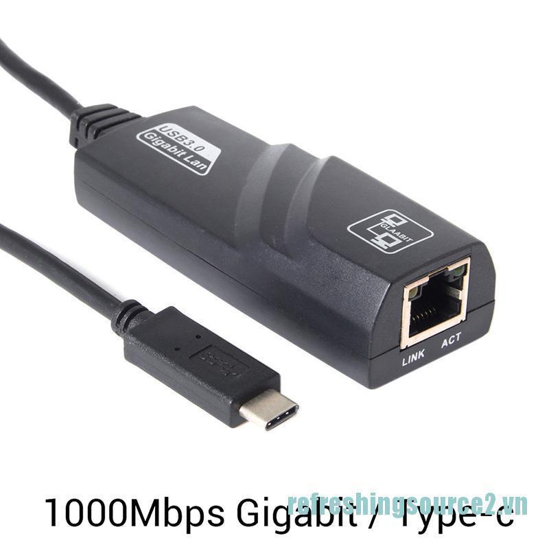 Đầu Chuyển Đổi Cx 1000mbps Type-C Usb-C Sang Rj45 Gigabit Ethernet Lan Chất Lượng Cao