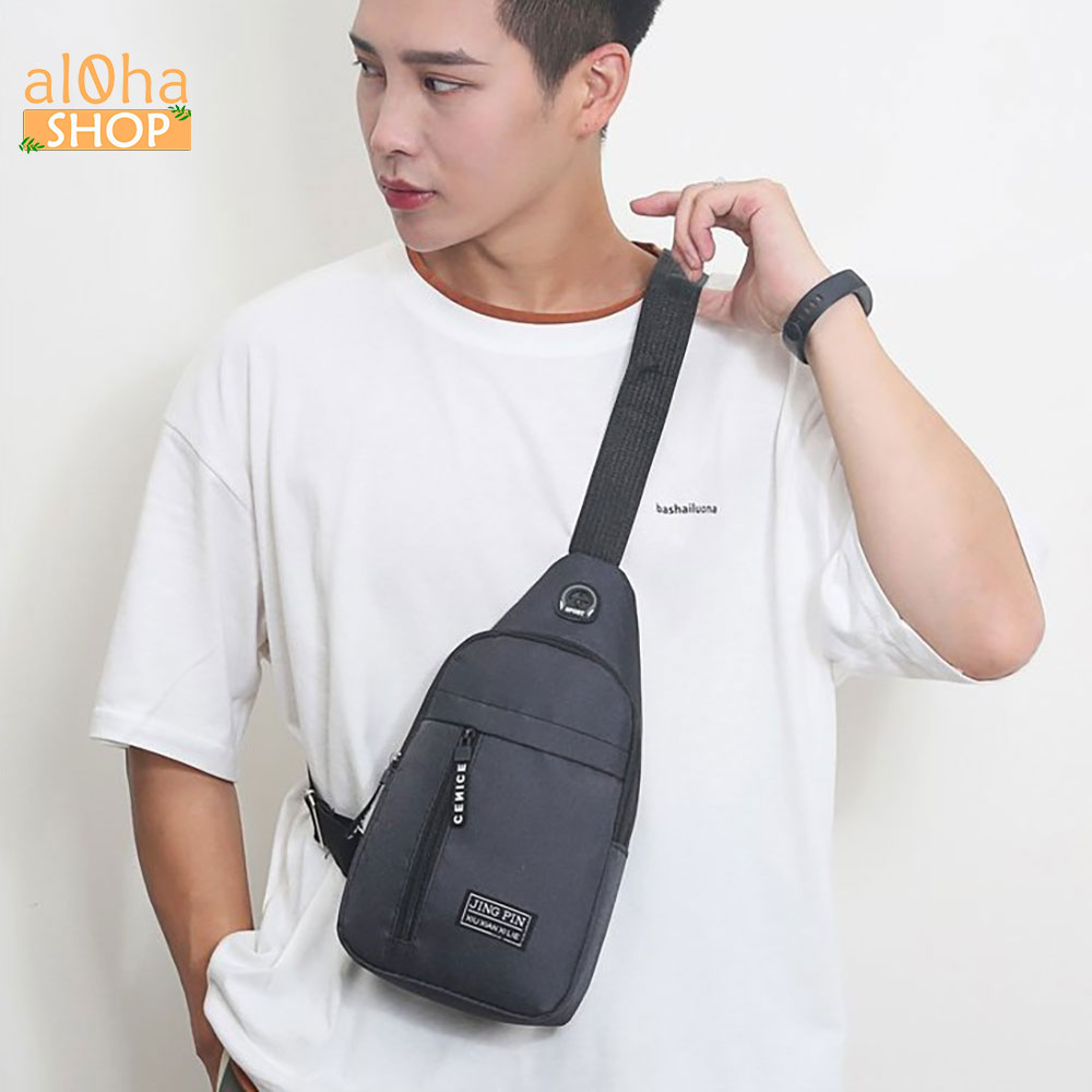 Túi đeo chéo vải Canvas Fashion unisex nam nữ - al0ha Shop