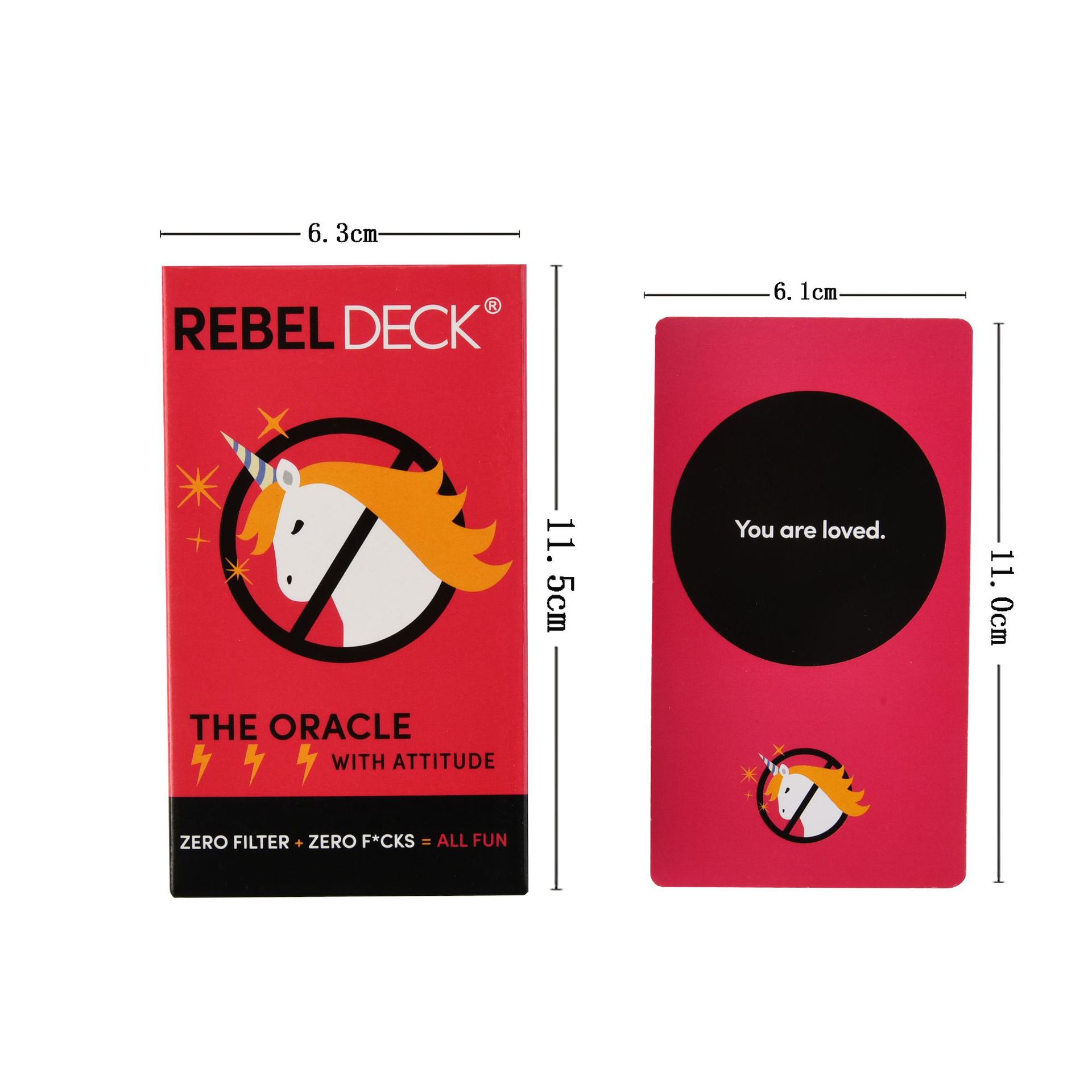 Combo Bộ Bài Bói Tarot REBEL DECK - The Oracle with Attitude - Oracle Deck (60 Cards) và Khăn Trải Bàn Tarot