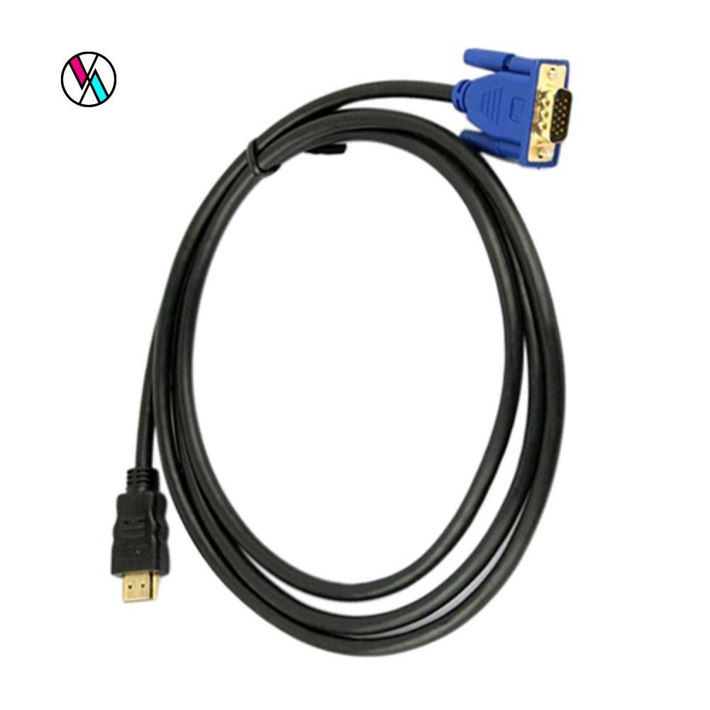 Dây cáp chuyển đổi VGA HDMI sang VGA 6Ft 1080P HDMI màu vàng chuyên dụng