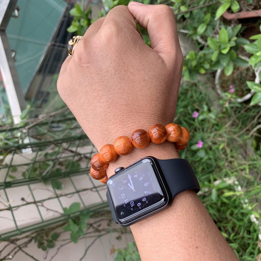 Vòng Gỗ Huyết Long Thấu Quang (BH652) Trừ Tà - Giảm tai ương - Đem lại may mắn - Bracelet of HAHANCO