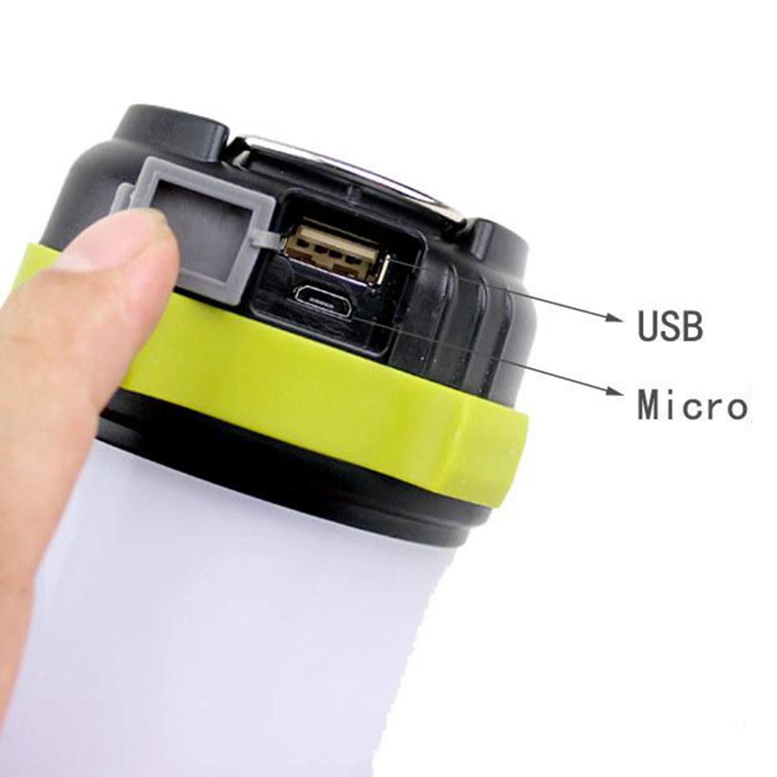 Portable LED Camping Light Outdoor Tent Lamp Handy Flashlight USB Rechargeable