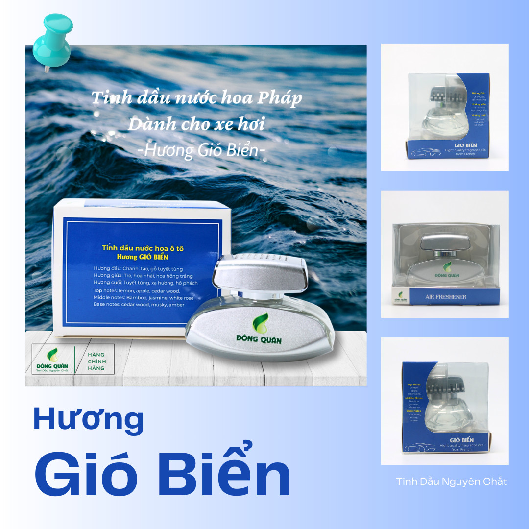 Nước Hoa Ô Tô Cao Cấp Đông Quân Với Hương Thơm Tinh Tế, Sang Trọng Từ Tinh Dầu Nước Hoa Pháp Và Tây Ban Nha, Chai 55ml