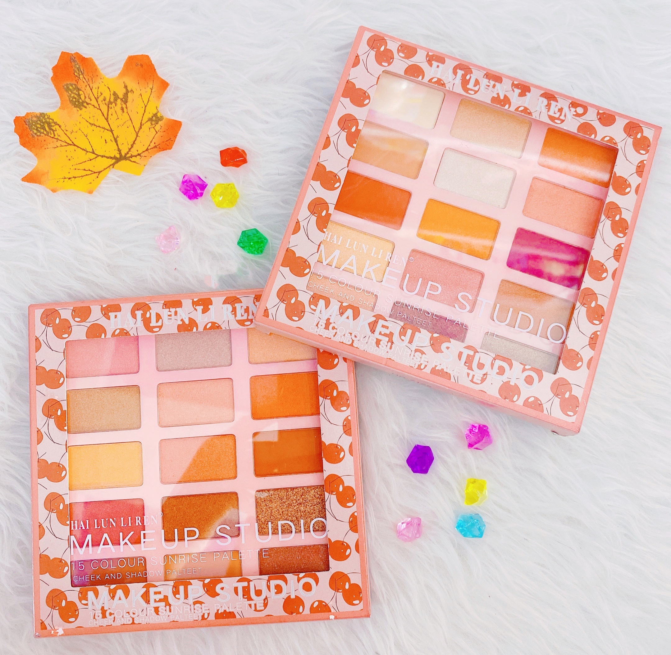 Bảng MắtMAKEUP STUDIO 15 Ô Màu Cherry Nhiều Màu Sắc PMịn Nhũ Lâu Phai Chính Hãng