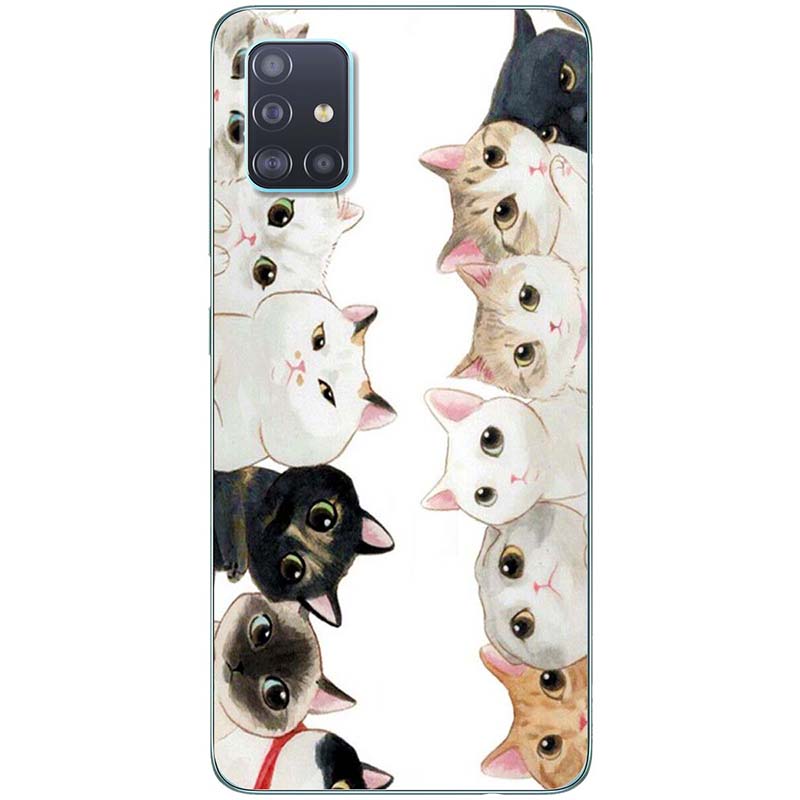 Ốp lưng dành cho Samsung A51 mẫu Các con mèo