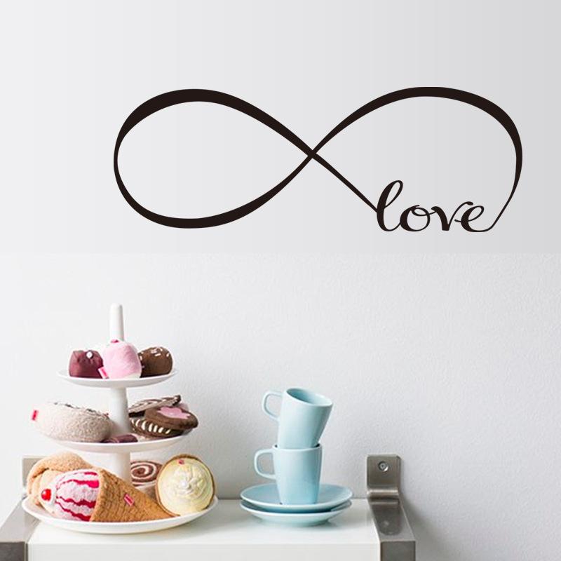 Decal dán tường tình yêu love vô cực
