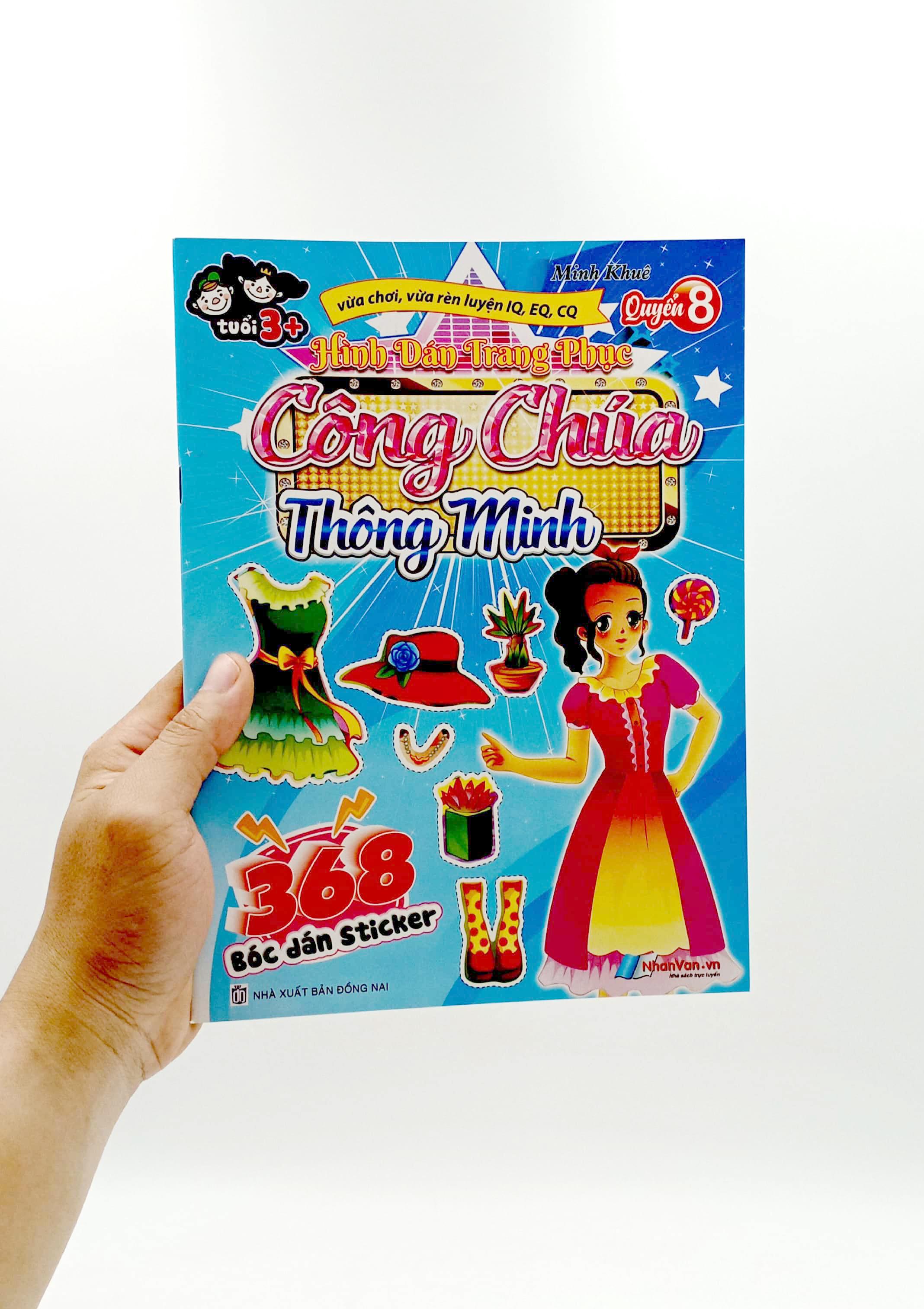 368 Bóc Dán Sticker - Hình Dán Trang Phục Công Chúa - Quyển 8 - Thông Minh