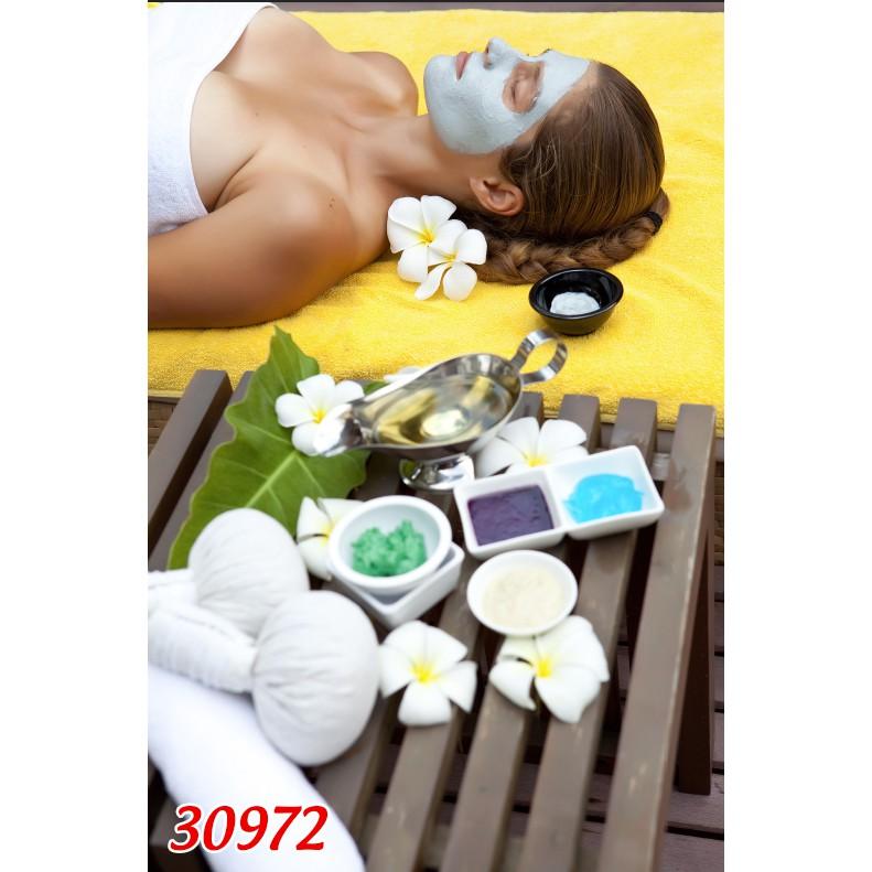 Decal DÁN KÍNH 3D 2 MẶT HÌNH SPA TẶNG KÈM TRANH DÁN 40X60 KHI MUA COMBO