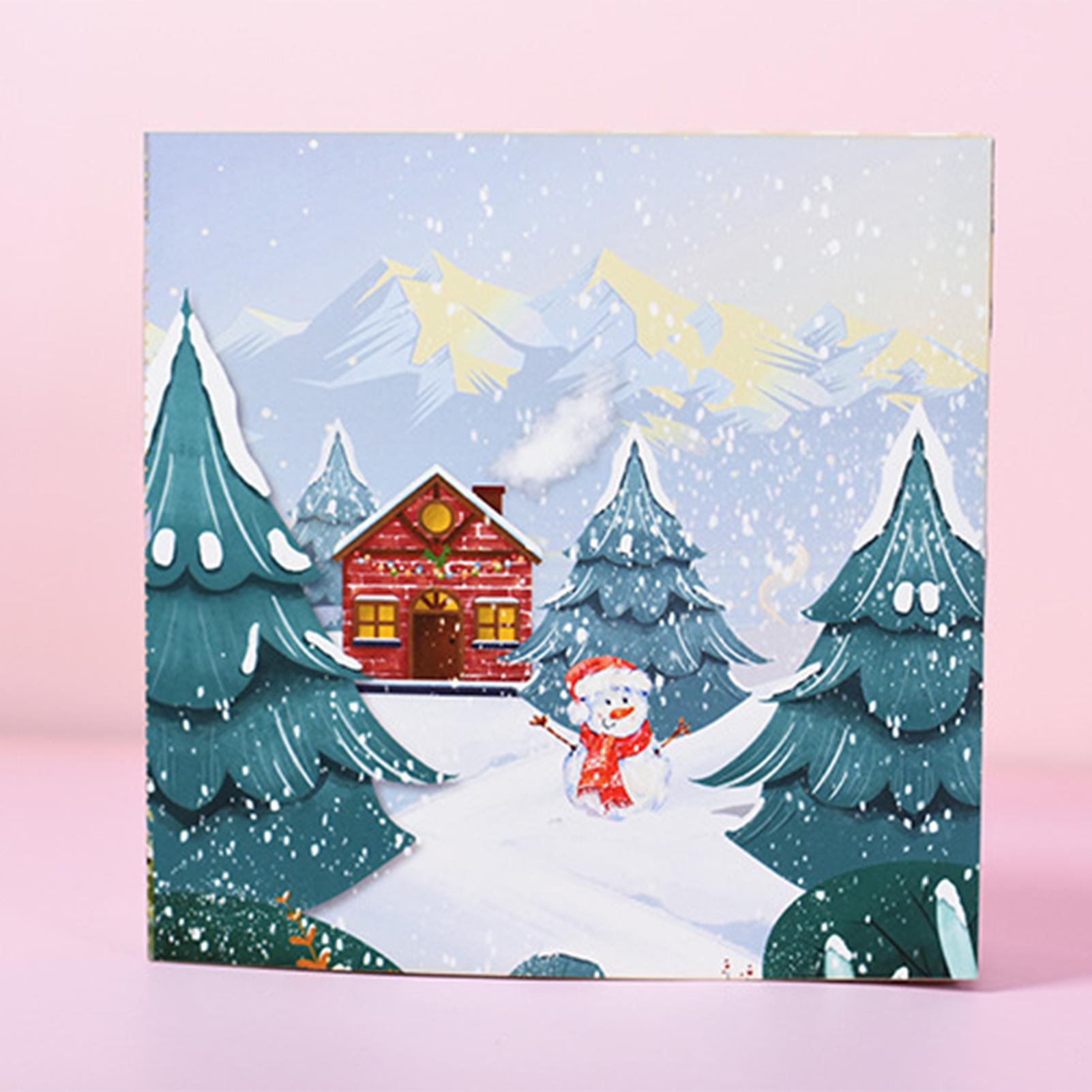 Thiệp Giáng Sinh 3D Pop Up Kèm Phong Bì