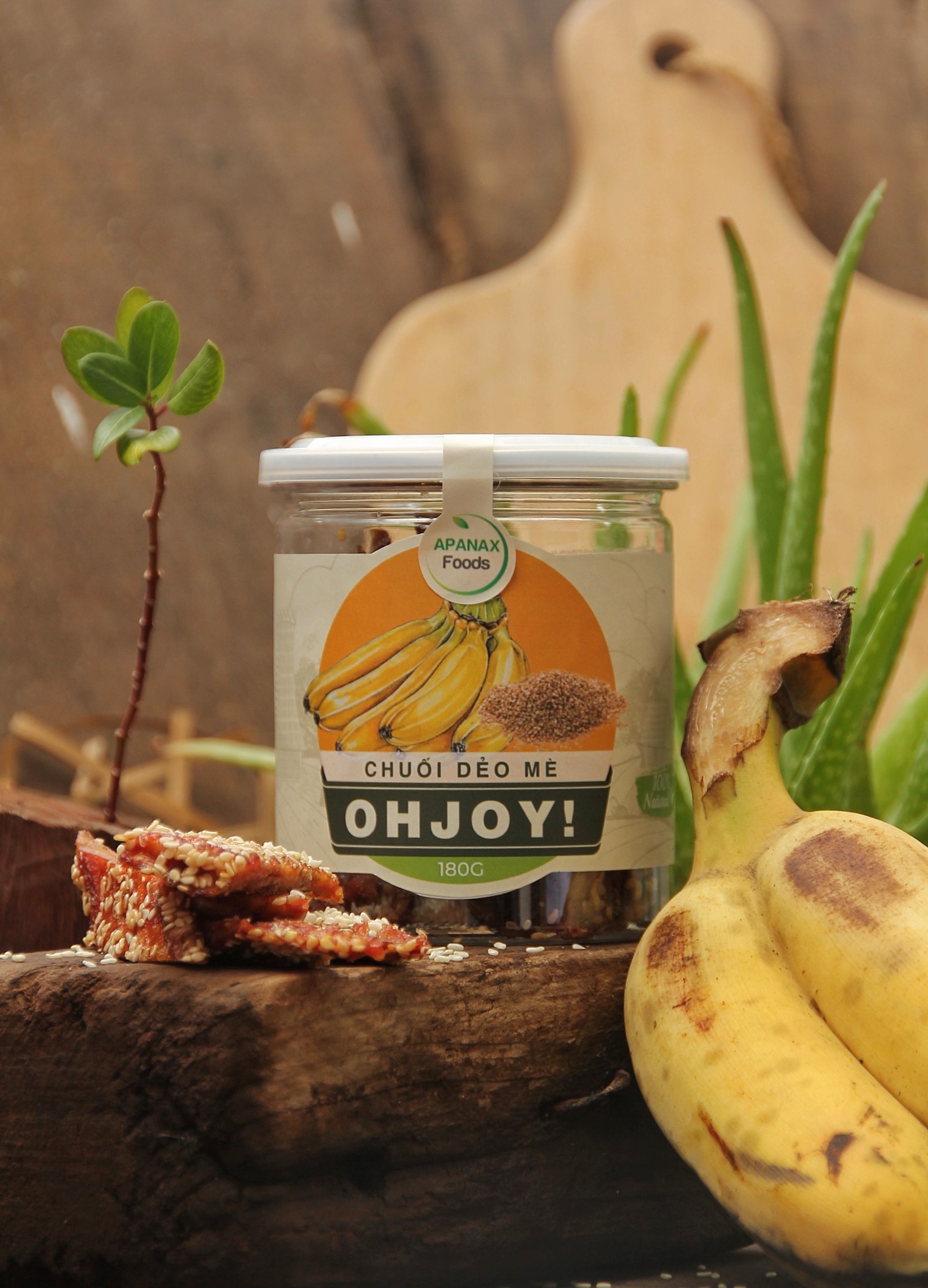 CHUỐI DẺO MÈ KHÔNG ĐƯỜNG OHJOY