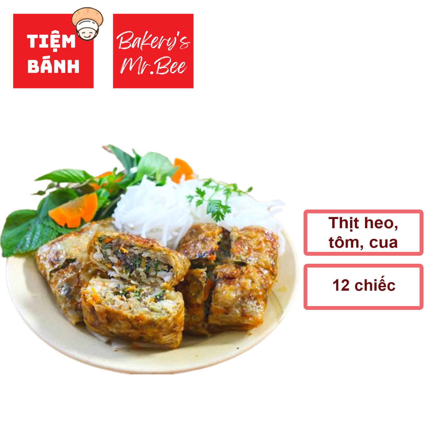 [Chỉ giao HCM] – Nem Cua Bể – Khay 12 bánh