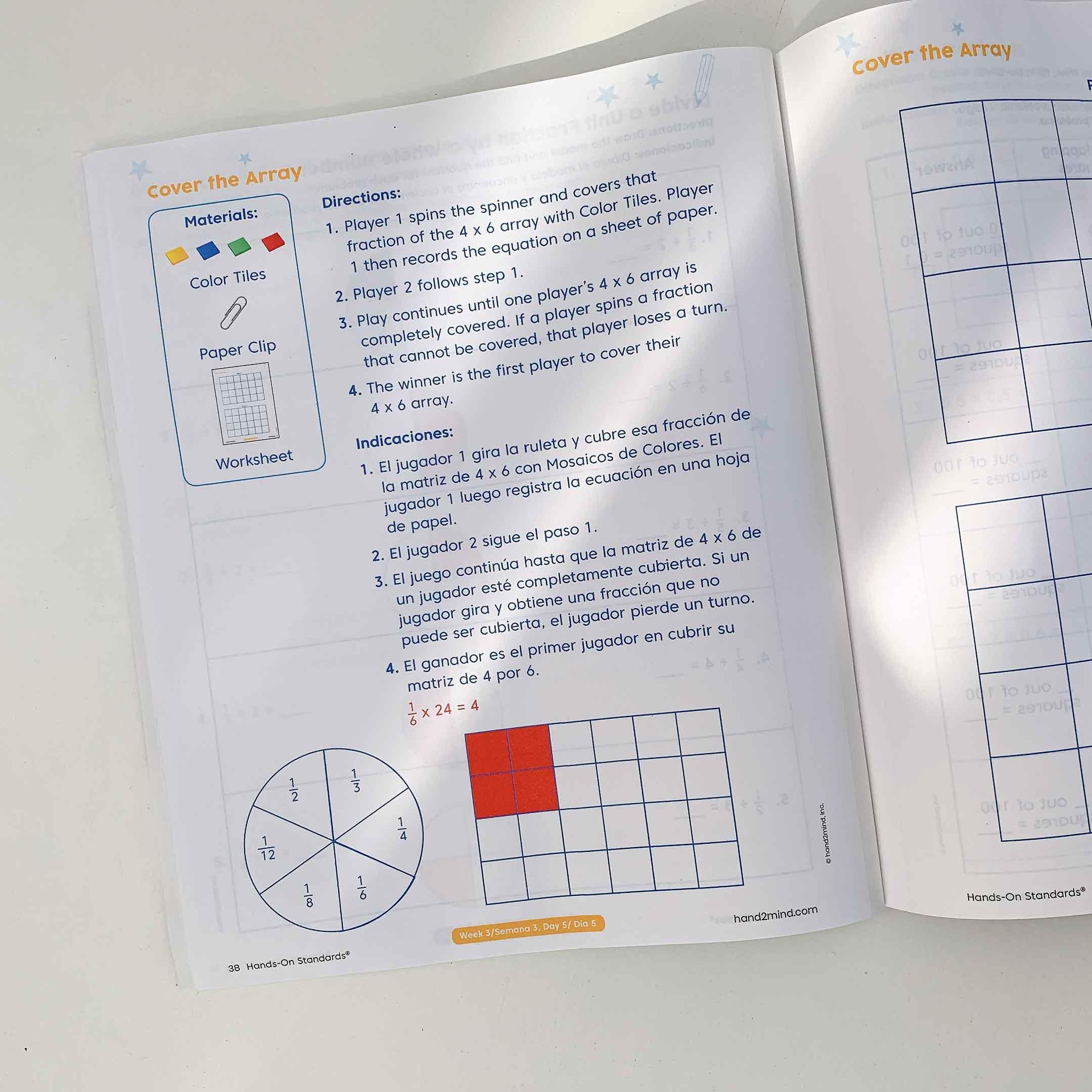 Hand2mind Bộ thực hành toán học Lớp 5 - Hands-On Standards Learning at Home Math Kit, Grade 5