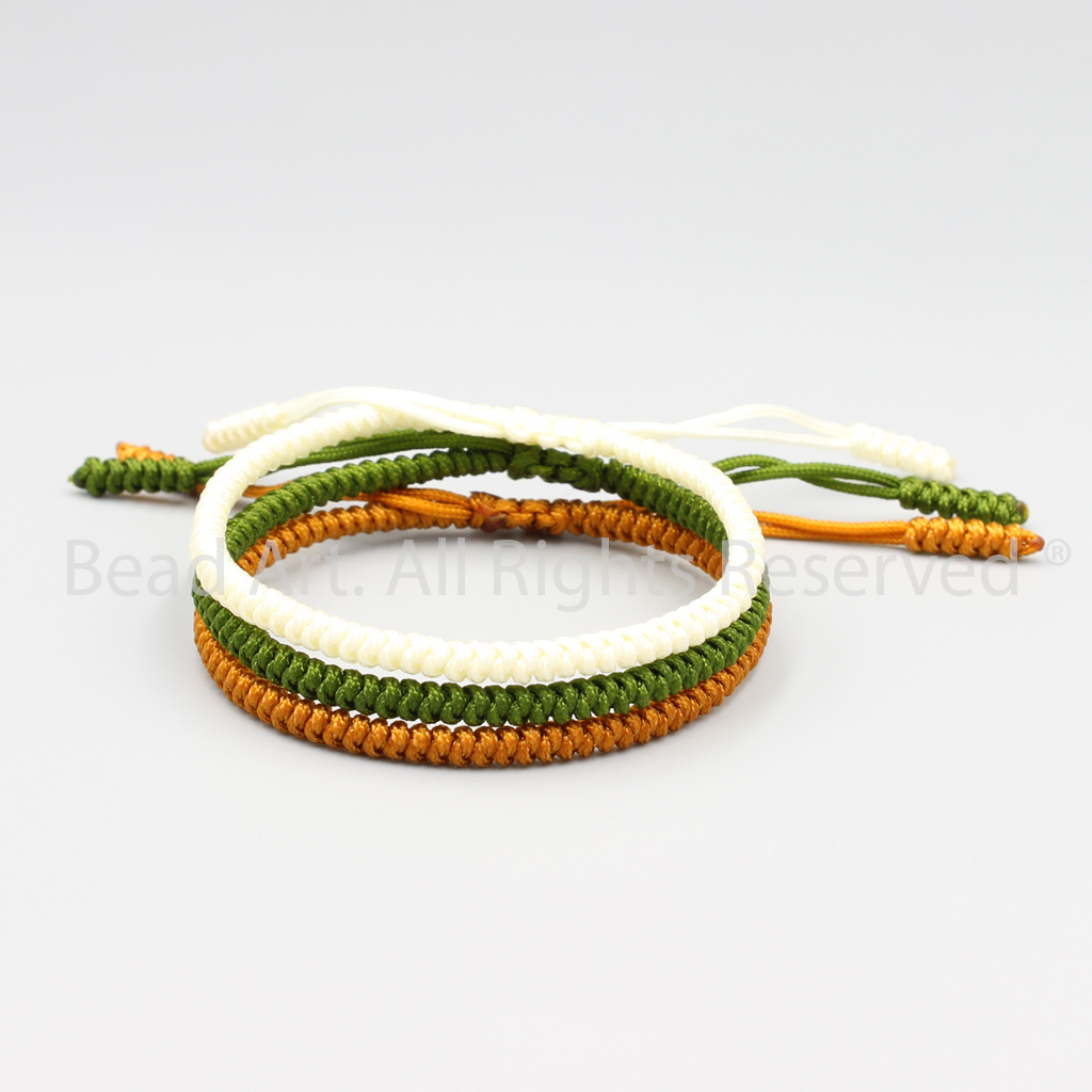 Vòng Tay Thắt Dây Phong Cách Tibet Handmade , Mộc, Hoả, Vòng Tay Phong Thuỷ - Bead Art