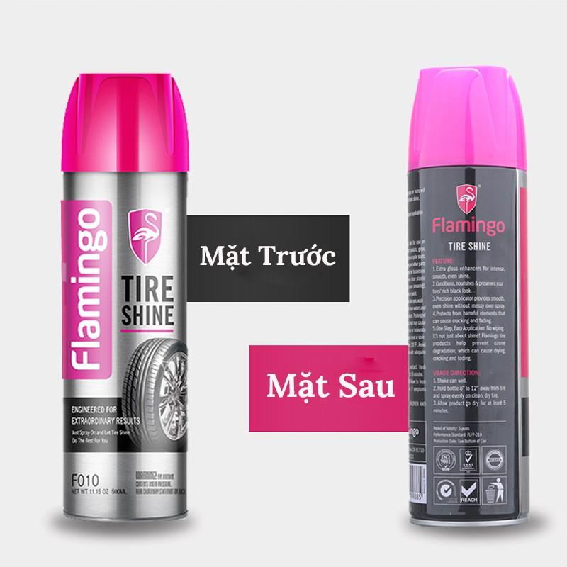 Chai Xịt Bóng Lốp Xe Phục Hồi Và Làm Sáng Lốp Xe Ô Tô Thương Hiệu Flamingo Tire Shine F010