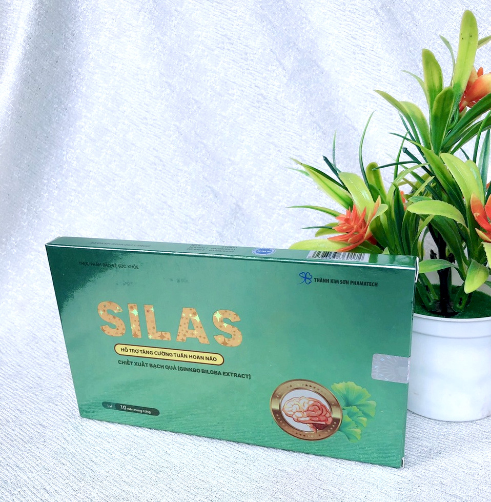 Thực phẩm chức năng - BỔ NÃO SILAS, GINKO BILOBA EXTRACT 200MG - chỉ uống 1 VIÊN/NGÀY - Tăng cường tuần hoàn máu, năng lượng não, giảm mệt mỏi, thiếu ngủ, đau nhức, căng thẳng, cải thiện trí nhớ