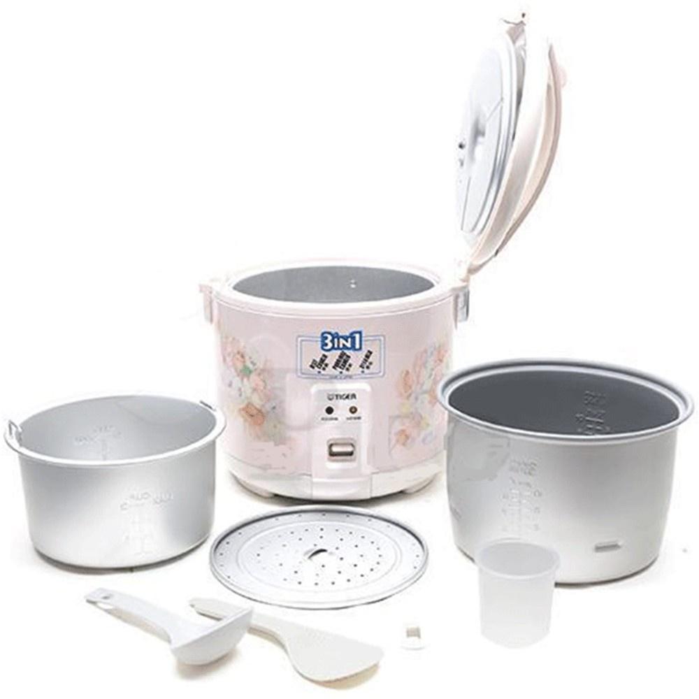 MUA 1 TẶNG 1 Nồi cơm điện đa năng Tiger 3 trong 1 JNP-1803 Màu Trắng NHẬN 1 CHẢO POONGNYUN SERFP-28B - Hàng chính hãng