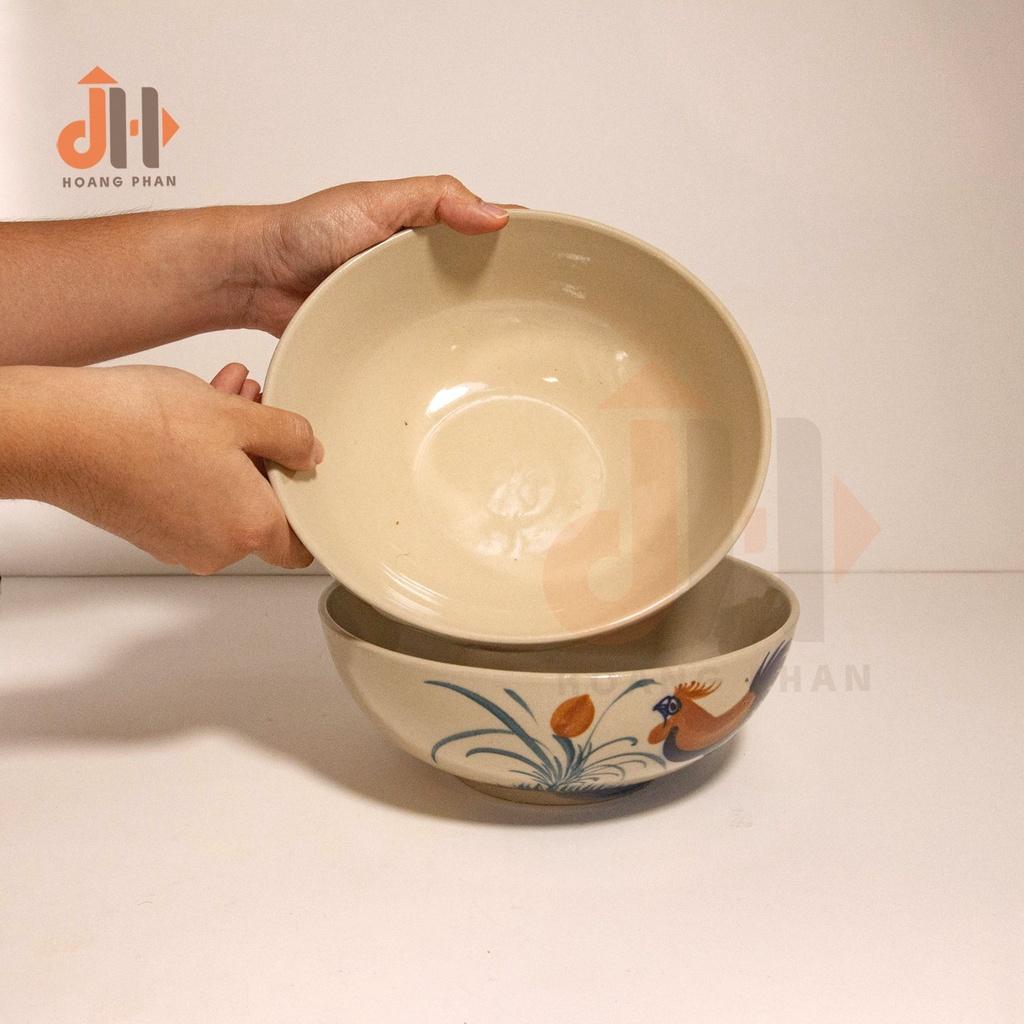 Bộ 10 Tô gốm dùng món nước Họa Tiết Gà Trống Nam Bộ