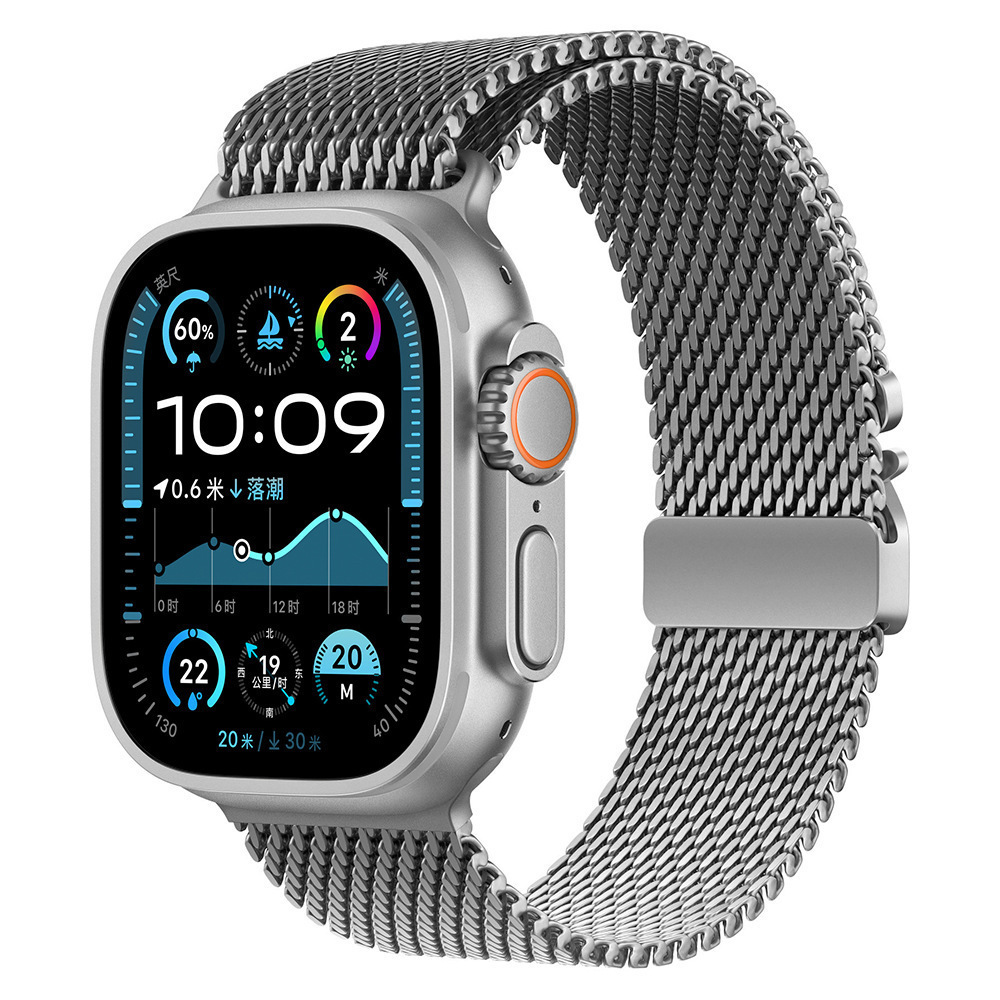Dây Đeo Thép Dux Ducis cho Apple Watch UItra / Apple Watch Series, Milanese Air, Thép Không Gỉ Cao Cấp_ Hàng Chính Hãng