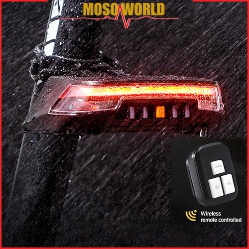 Đèn hậu xe đạp có thể sạc lại USB không dây đèn sau xe đạp từ xa rẽ phải trái Đèn báo hiệu phanh xe đạp thông minh 8 kiểu xe