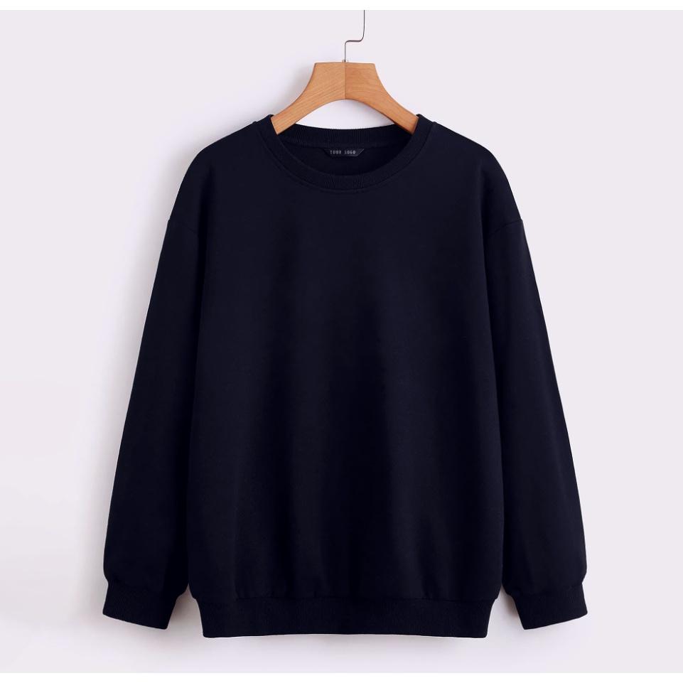 Áo Sweater , Cổ dệt chữ X cao cấp không in - Áo nỉ Đôi Nam nữ phong cách Hàn Quốc, Áo thu đông