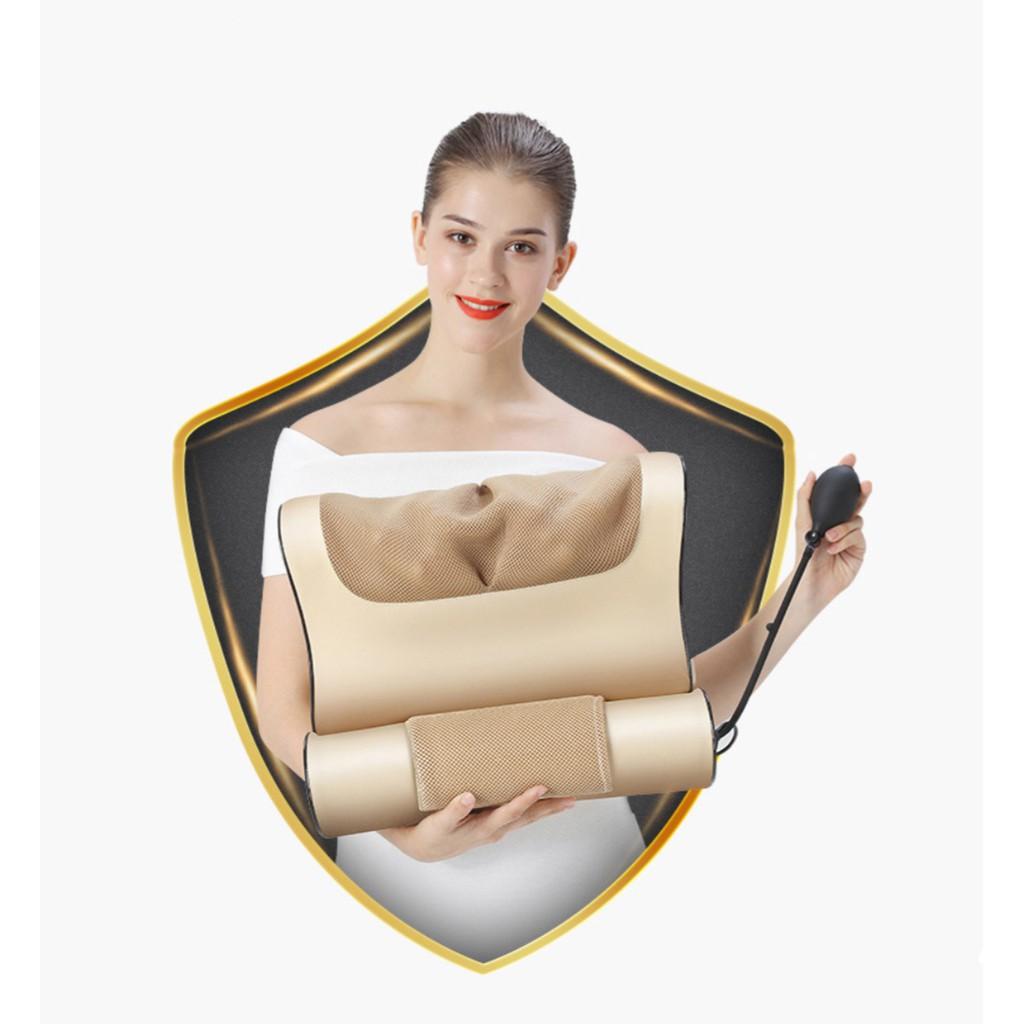Gối massage Hồng ngoại kép đốt nóng kết hợp thảo dược