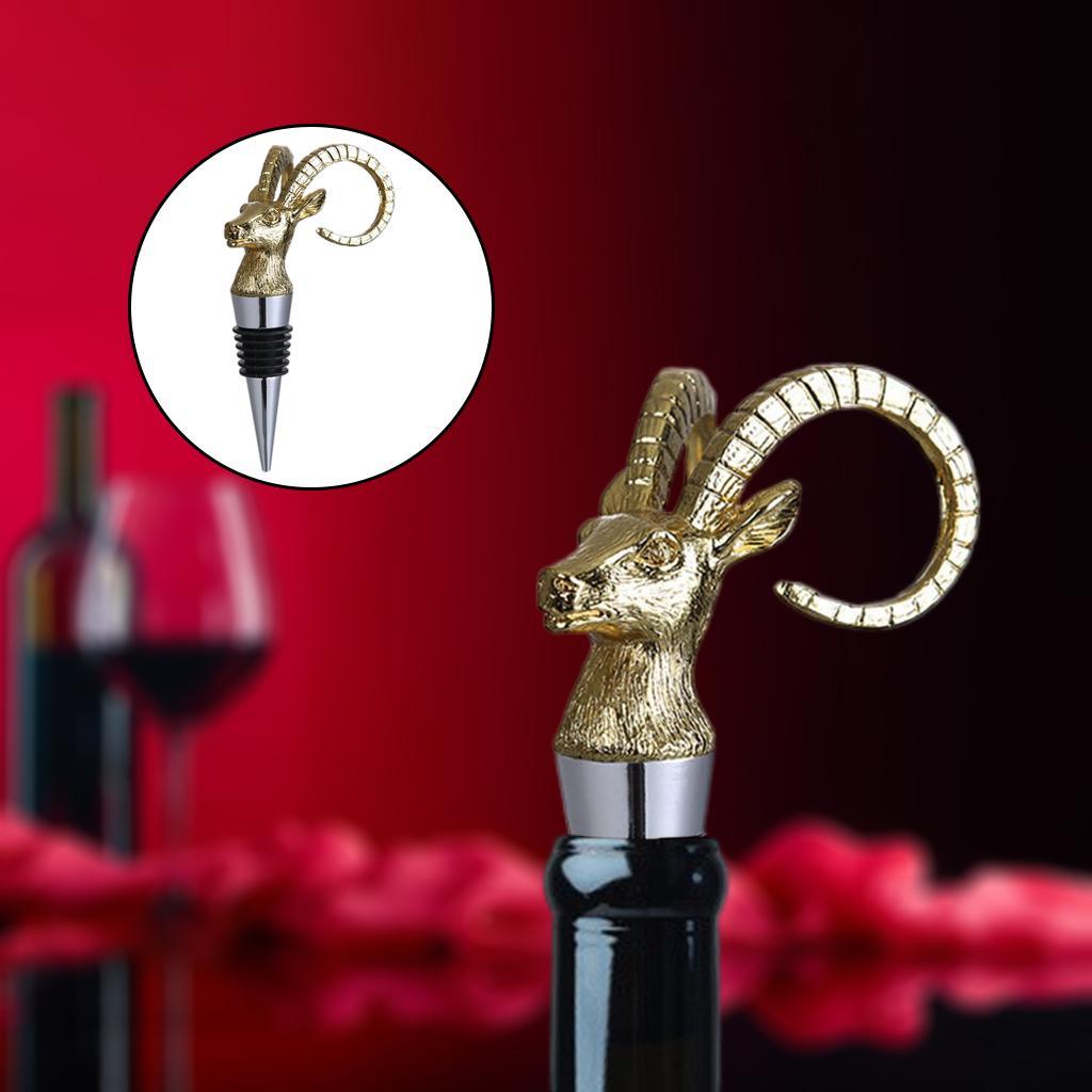 2 Pieces Animal Wine Bottle Stopper for Bar Beverage Champagne Bottle