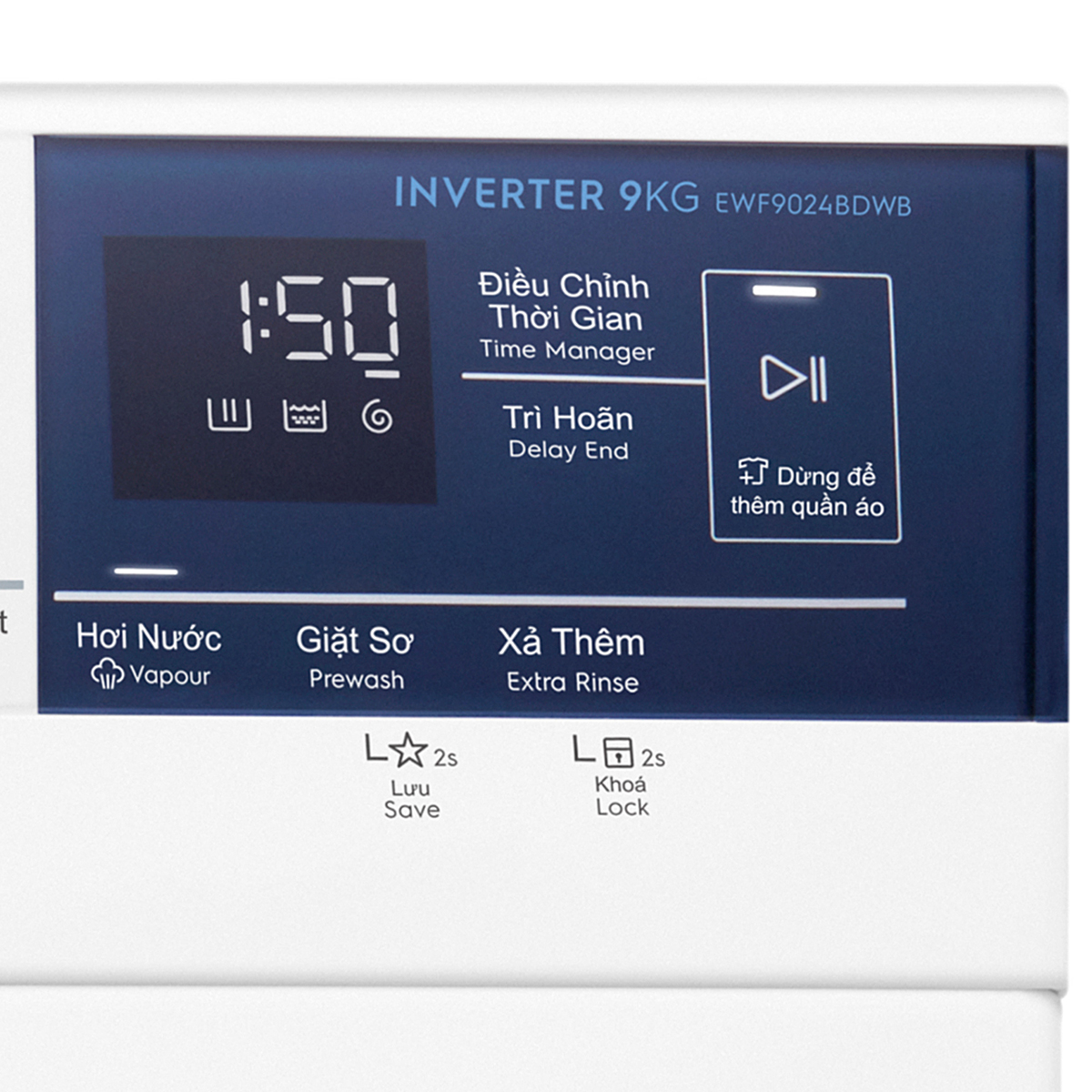 Máy giặt Electrolux Inverter 9 kg EWF9024BDWB