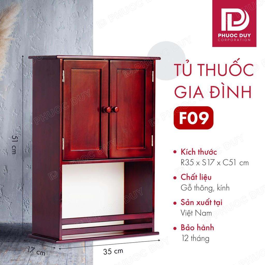 Tủ thuốc - Tủ y tế gia đình gỗ tự nhiên F09