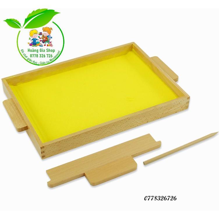 Khay cát viết chữ Montessori (Sandpaper Letter Tracing Tray)