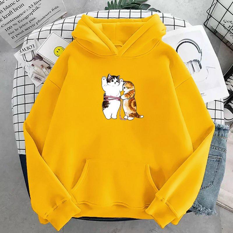 ÁO HOODIE NAM NỮ IN MÈO KUTE