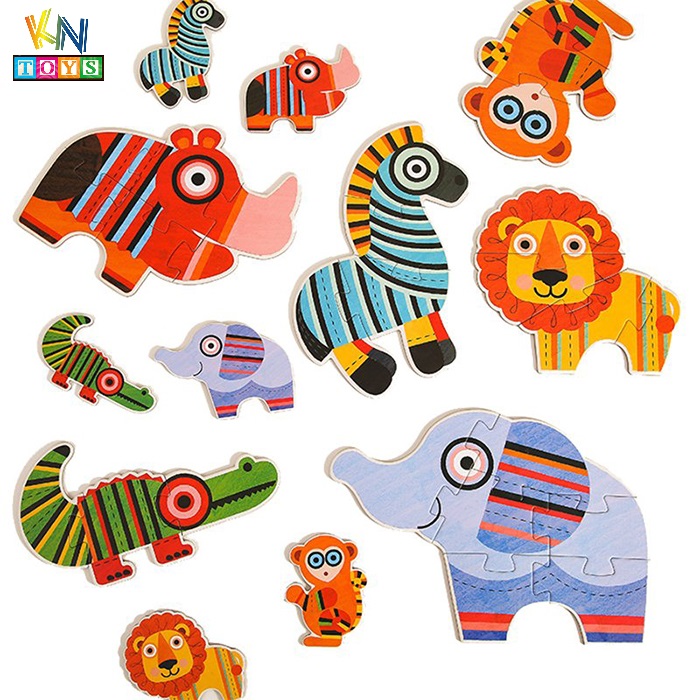 Đồ chơi ghép hình Mideer Puzzle MD0078 – Động vật (ghép hình 6 in 1)