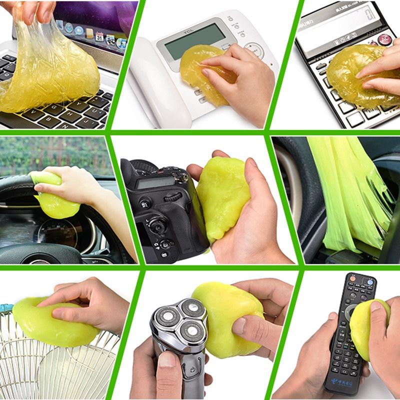 Gel Slime hộp 200g làm sạch bụi bẩn ô tô,  Gel vệ sinh bàn phím máy tính, ngóc ngách nhỏ hiệu quả cao