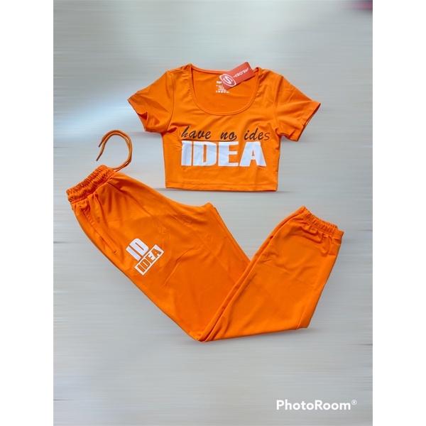 Set bộ áo croptop quần jogger nữ dã ngoại, leo núi,picnic, tập yoga, gym, nhảy aerobic kochan, đồng phục đội nhóm nữ