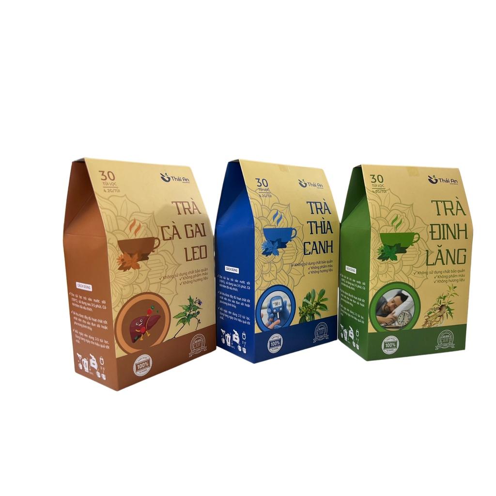 Combo Trà Đinh Lăng + Trà Cà Gai Leo Thái An - Trà Túi Lọc Thảo Mộc Hỗ Trợ Sức Khỏe - Thái An Herbs Natural