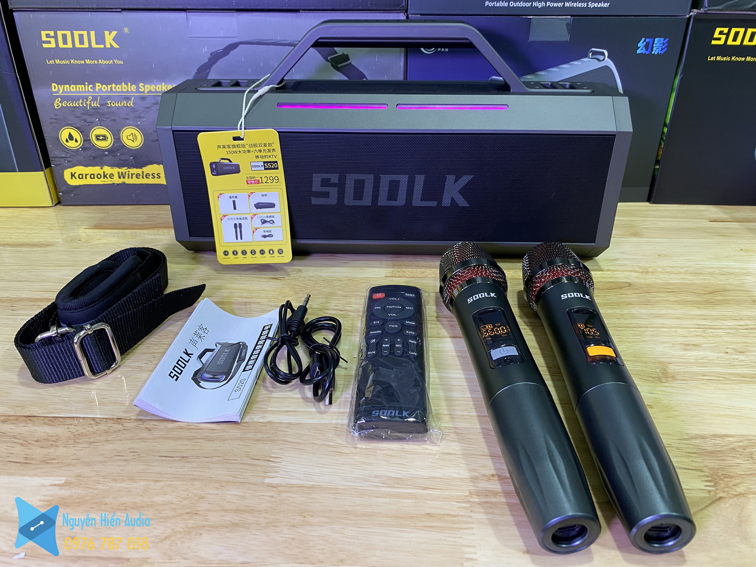 Loa Bluetooth SODLK S520 Nghe nhạc, giải trí karaoke chuyên nghiệp,150W