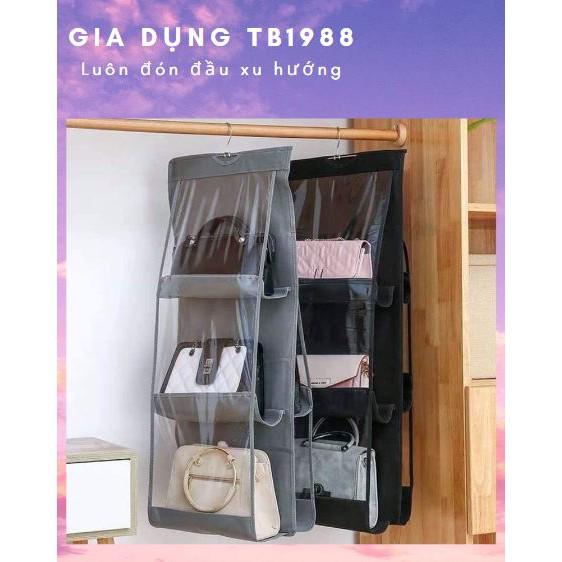 Giá Tầng Treo Túi Vải - Bọc Túi Xách Nhiều Ngăn Chống Bám Bụi