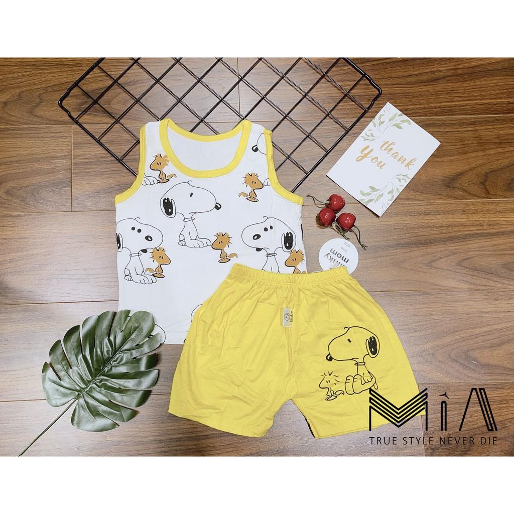 Bộ Ba Lỗ Chất Vải Thun Lạnh Minky Mom In Hình Puppy Dành Cho Bé Trai, Bé Gái - M13 - Mia Baby-Ảnh độc quyền shop tự chụp