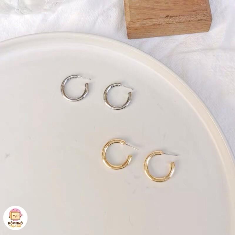 Bông tai bạc tròn s925