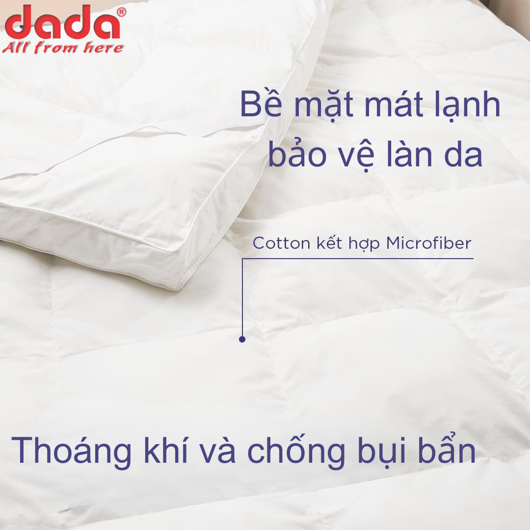 Nệm topper khách sạn cao cấp DaDa - Tấm làm mềm nệm dày 9cm - Xuất khẩu EU