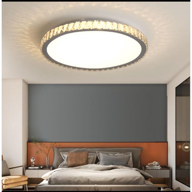 MKPL_13 Đèn mâm áp trần phale chuẩn K9 trang trí phòng khách, đèn trang trí trần hiện đại