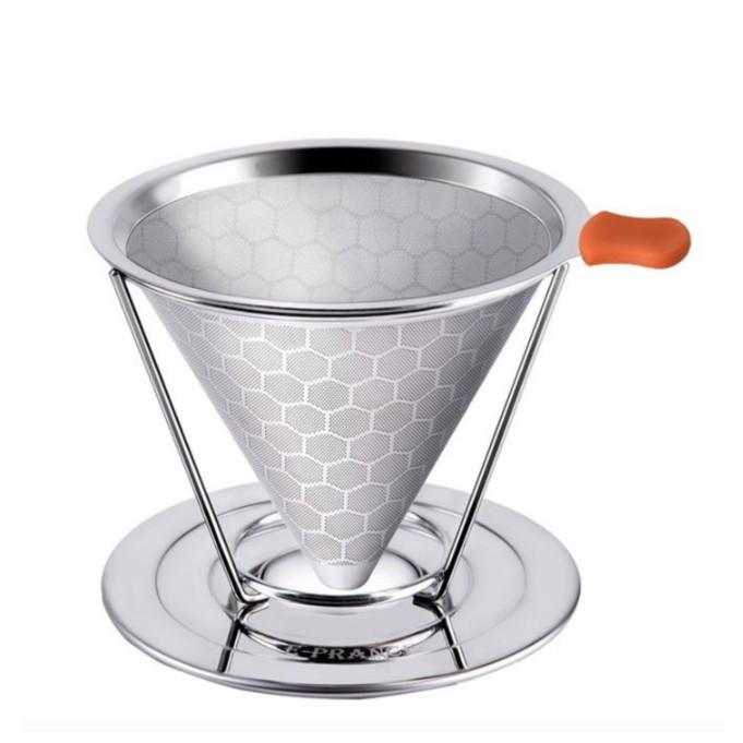 Phễu lọc cafe 2 lớp tổ ong có khung đỡ INOX304 cao cấp