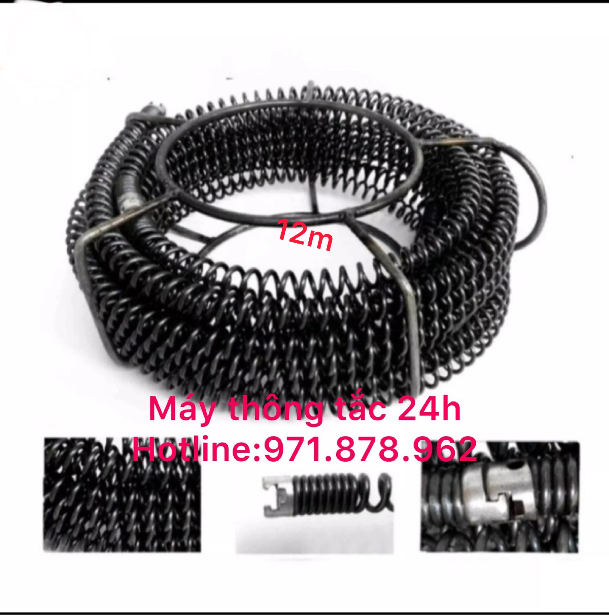 Dây thông tắc cống dài 21m dây phi 16