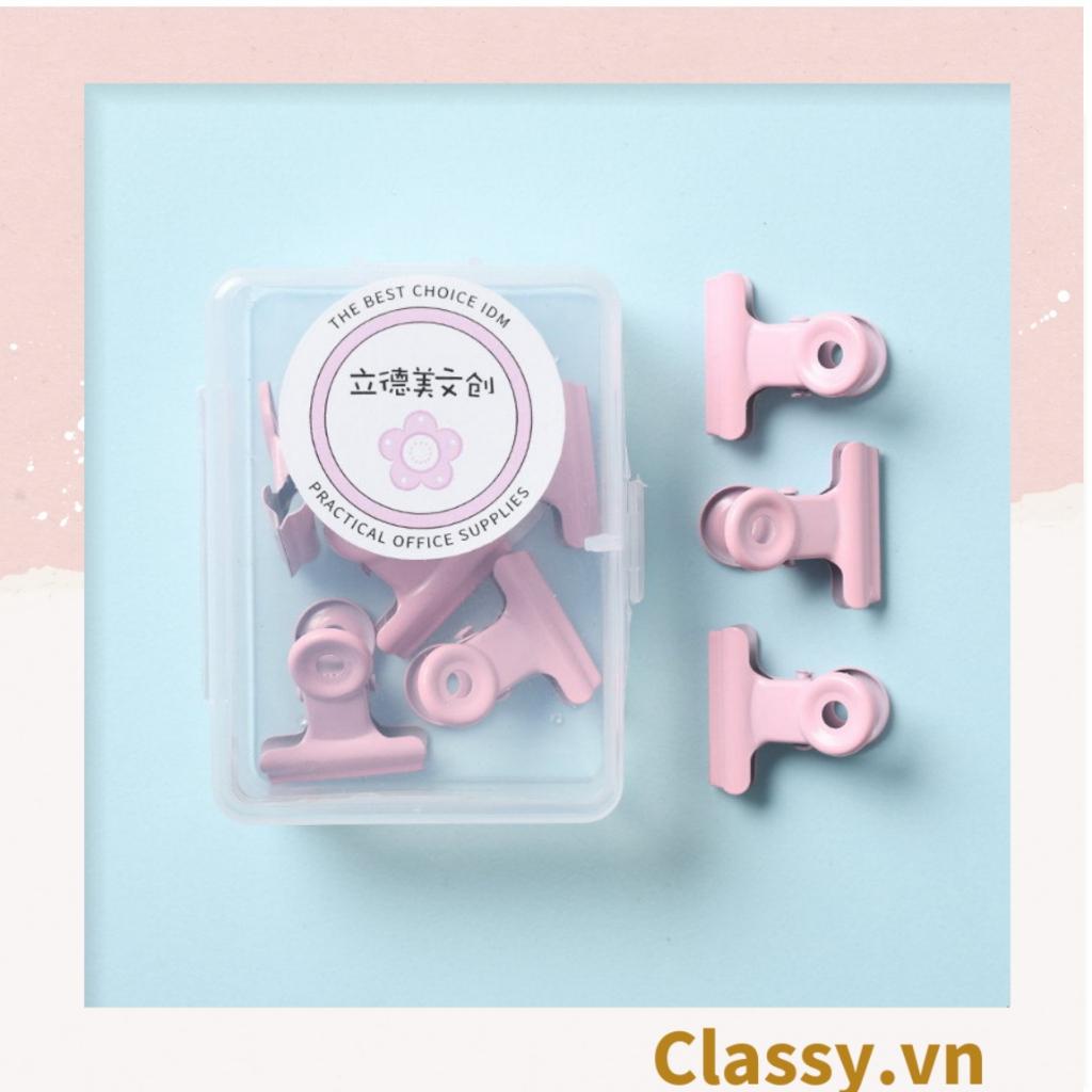 Hộp kẹp giấy Classy bằng thép không gỉ màu pastel PK1421