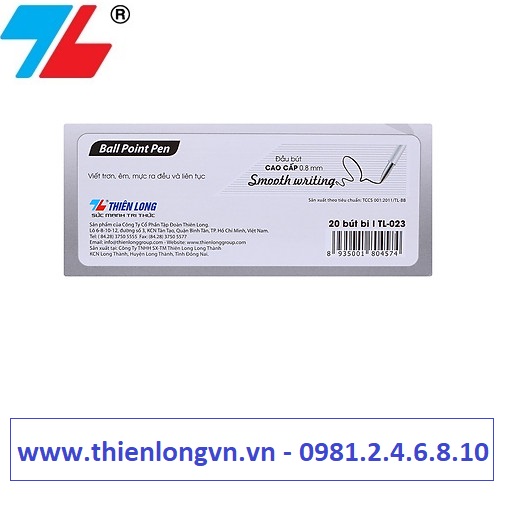 Hộp 20 cây bút bi Thiên Long - TL023 màu đen