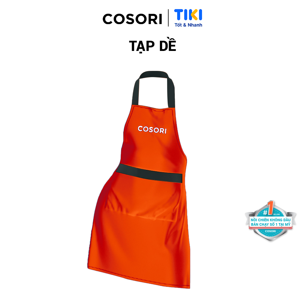 [Gift] Tạp Dề COSORI Mỏng Nhẹ Tiện Dụng Sử Dụng Khi Làm Bếp Ngăn Vết Bẩn Nhỏ Gọn Giao Ngẫu Nhiên Màu Đen / Cam - Hàng Chính Hãng