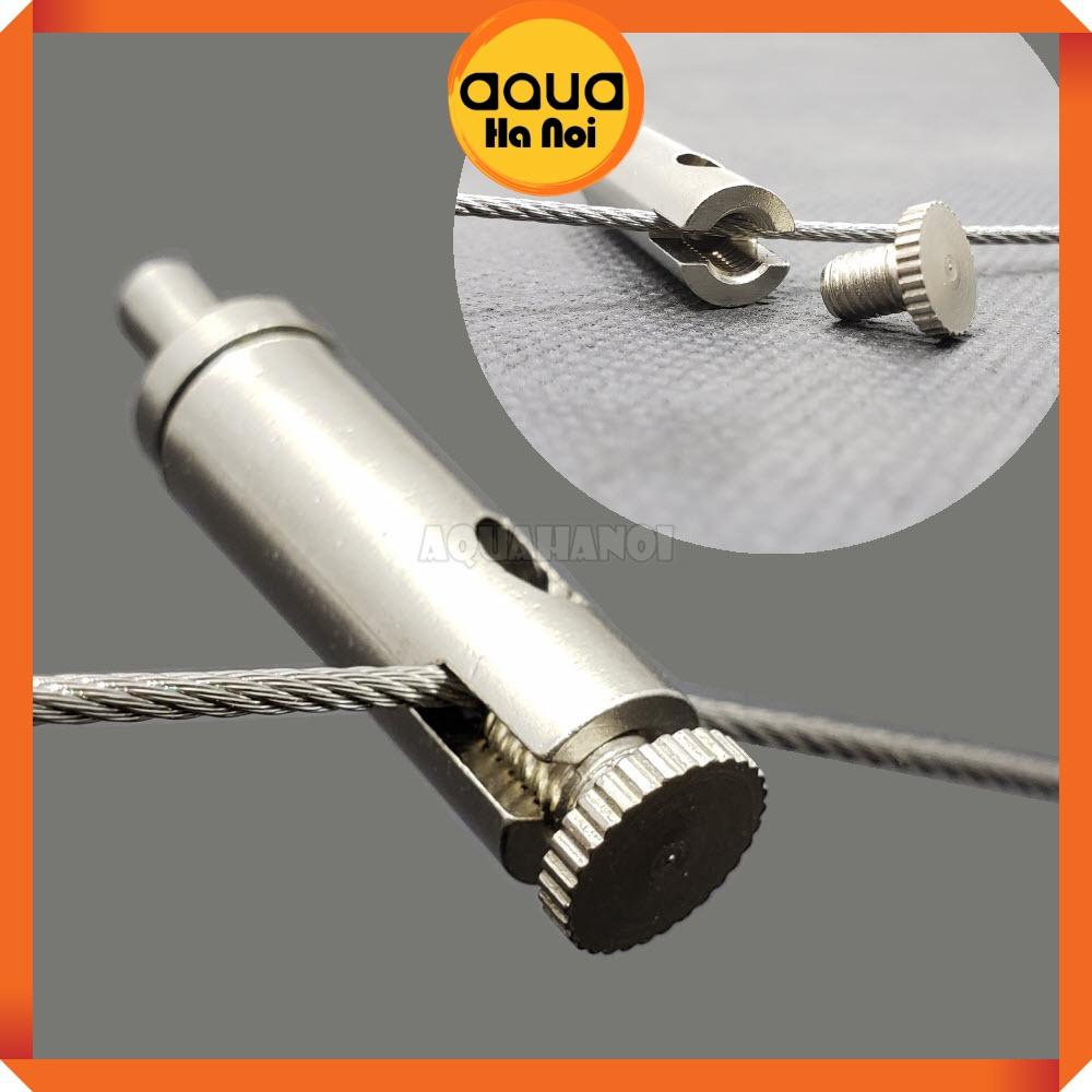 Dây cáp inox treo đèn hồ thủy sinh cá cảnh - Sợi dài 1 mét, hàn cố định sẵn 1 đầu không lo tuột